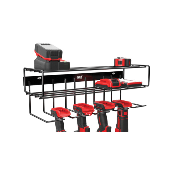 C2M C2M5032P Power Tool Rack, 100 lb, 7-1/2 in W, 7-3/4 in H, 21-1/2 in L, Carbon Steel, Powder-Coated - 1