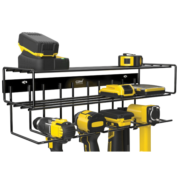 C2M C2M5032P Power Tool Rack, 100 lb, 7-1/2 in W, 7-3/4 in H, 21-1/2 in L, Carbon Steel, Powder-Coated - 2