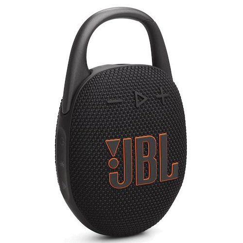 JBL JBLCLIP5BLKAM Portable Speaker, Battery Included, 3.8 V, 5.32 W-hr, 95 Hz to 20 kHz, Bluetooth, >85 dB - 2