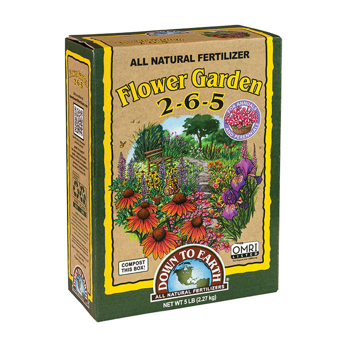 Flower Garden Fertilizer, Down To Earth, 5 lb Box, 2-6-5 N-P-K Ratio - 2