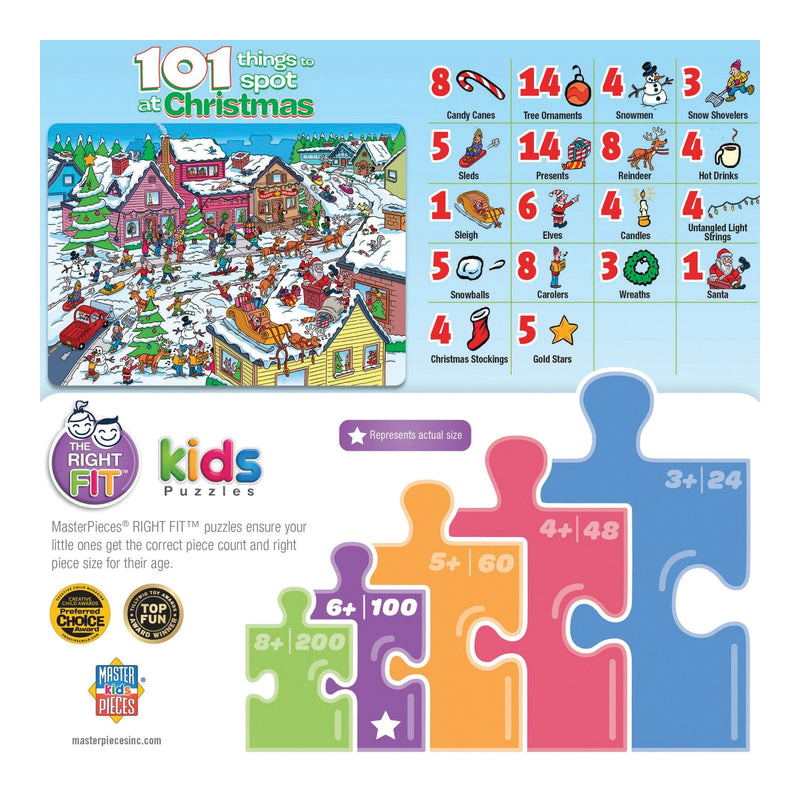 Masterpieces Right Fit Series 11928.01 Jigsaw Puzzle, 6 Years and Up - 3