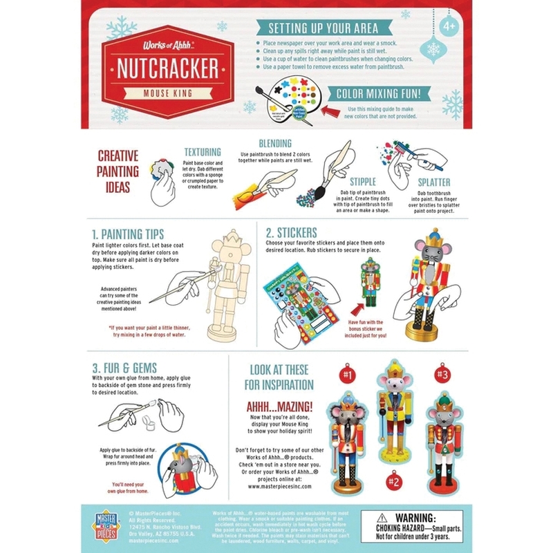 Masterpieces 21644 Nutcracker Mouse King Paint Kit, Wood - 4