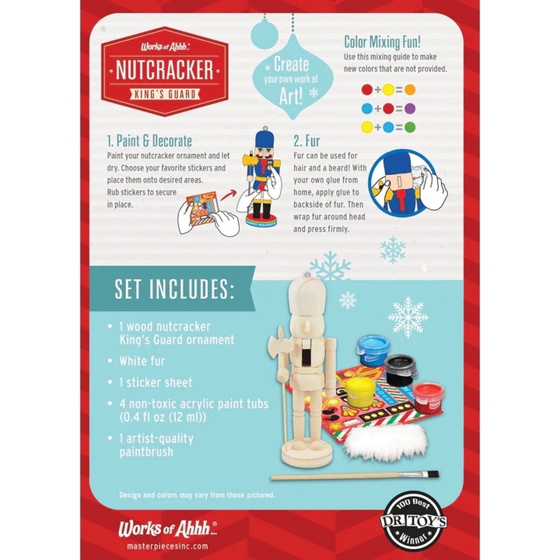 Masterpieces 22324 Nutcracker King's Guard Ornament Paint Kit, Wood - 3