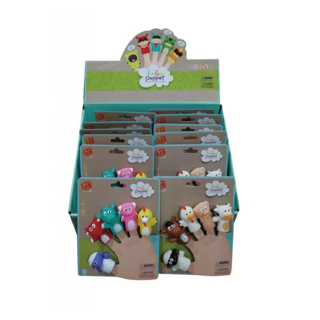 Master Toys 88180 Farm Animal Finger Puppet Toy, 3 Years and Up, Assorted - 2