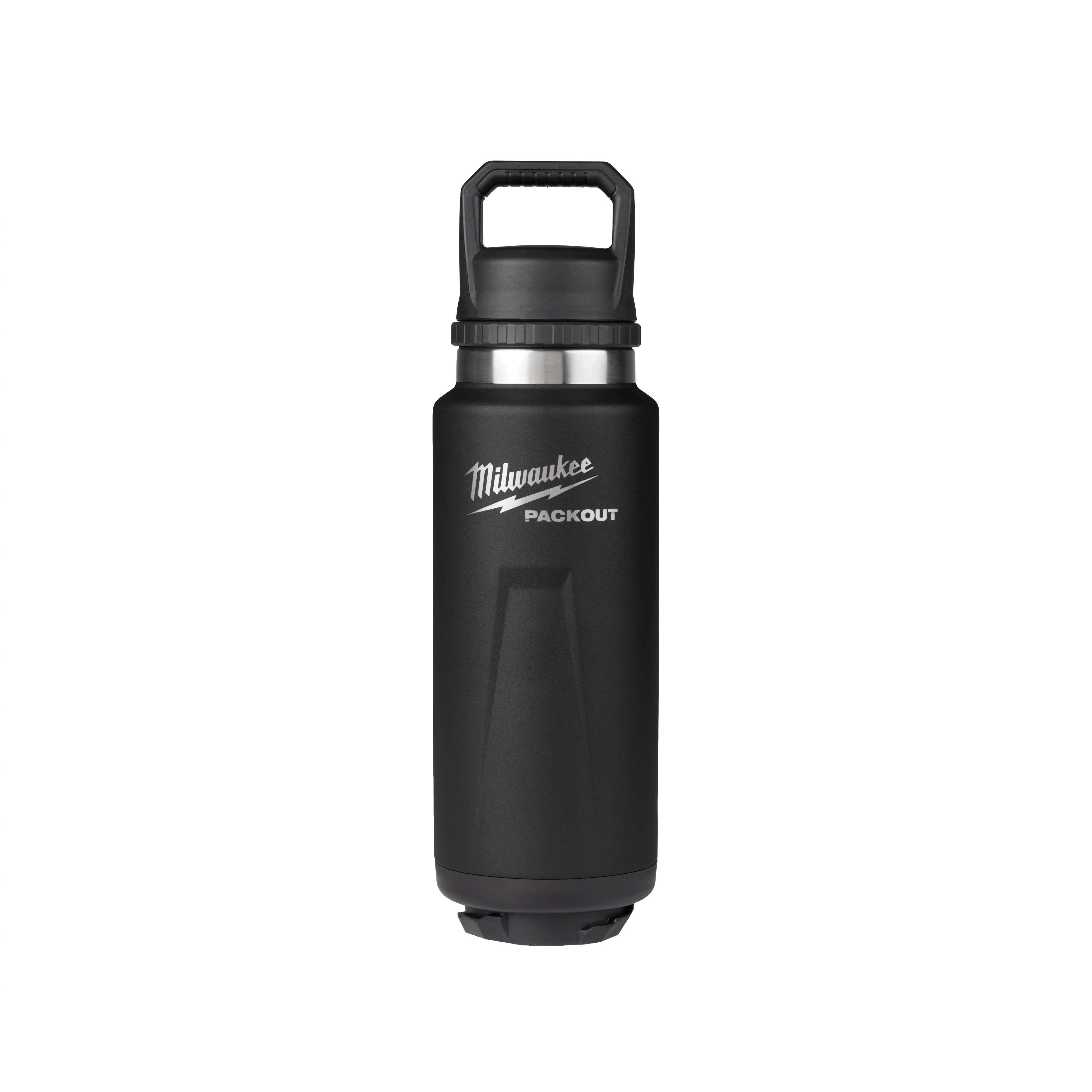 PACKOUT 48-22-8397B Insulated Bottle, 36 oz Capacity, Stainless Steel, Black