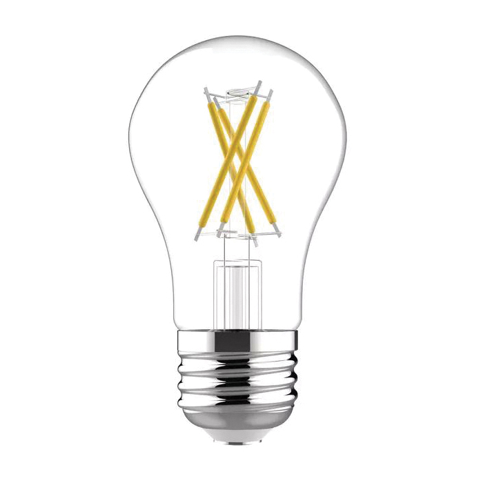 Refresh Series 46661 Ceiling Fan Light Bulb, High-Definition, A15 Lamp, 60 W Equivalent, Medium Lamp Base, Yes, Clear