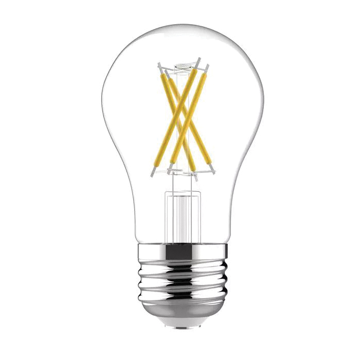 Relax Series 46662 Ceiling Fan Light Bulb, High-Definition, A15 Lamp, 60 W Equivalent, Medium Lamp Base, Yes, Clear