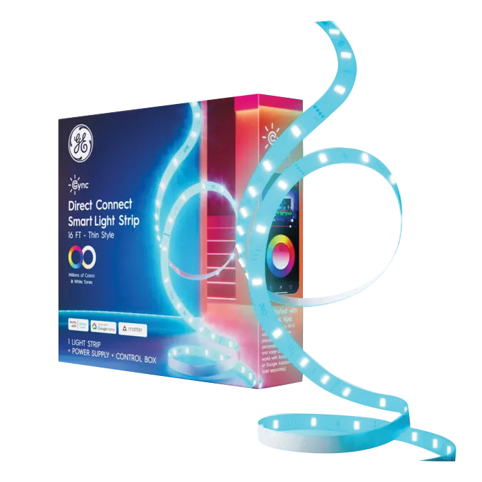 93131728 Smart Color Changing Light Strip, 120 V, 8 W, LED Lamp, 160 Lumens, 4000 K Color Temp