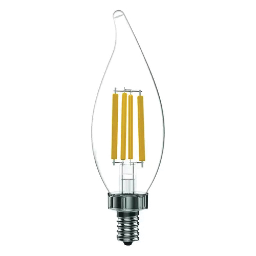 Ultra Bright Series 93131751 Light Bulb, CA12 Lamp, 100 W Equivalent, E12 Candelabra Lamp Base, Yes, Clear