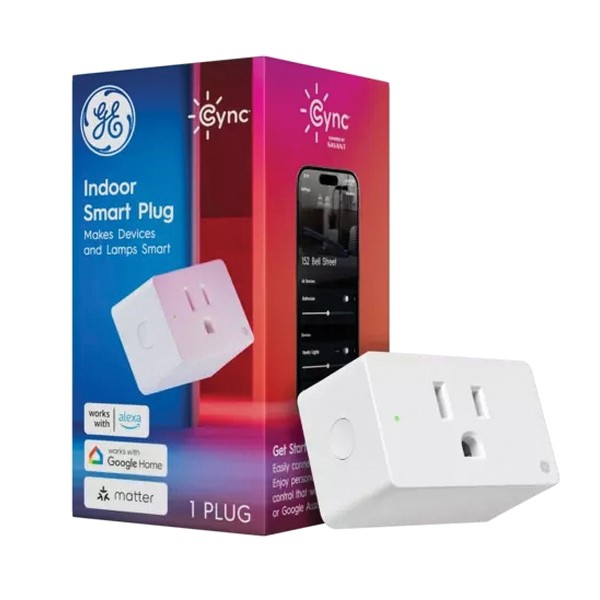 93131804 Cync Indoor Smart Plug, 15 A, Wi-Fi, White