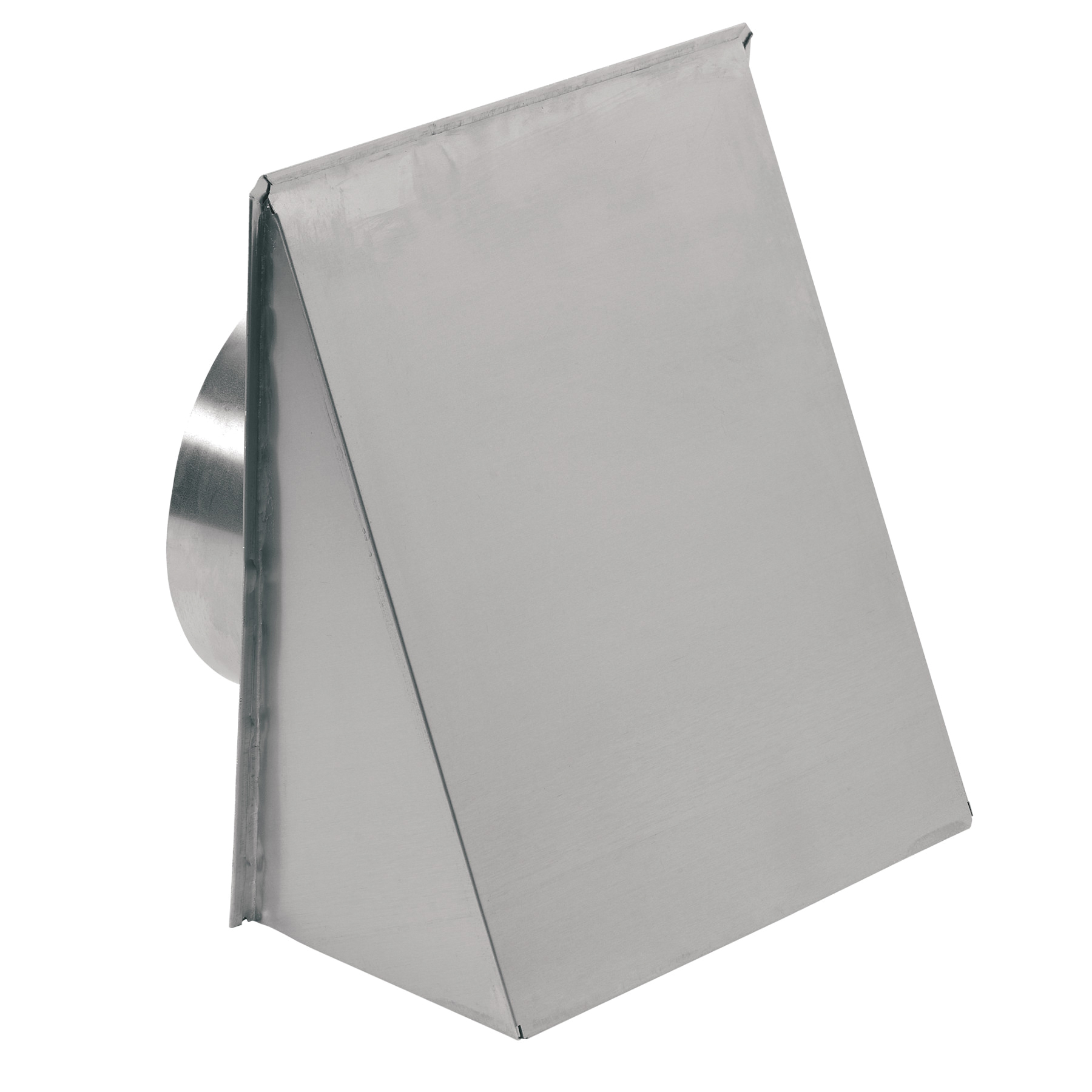 643 Wall Cap, 8 in Dia, 12-1/2 in L, 6 in W, Round Duct, Aluminum