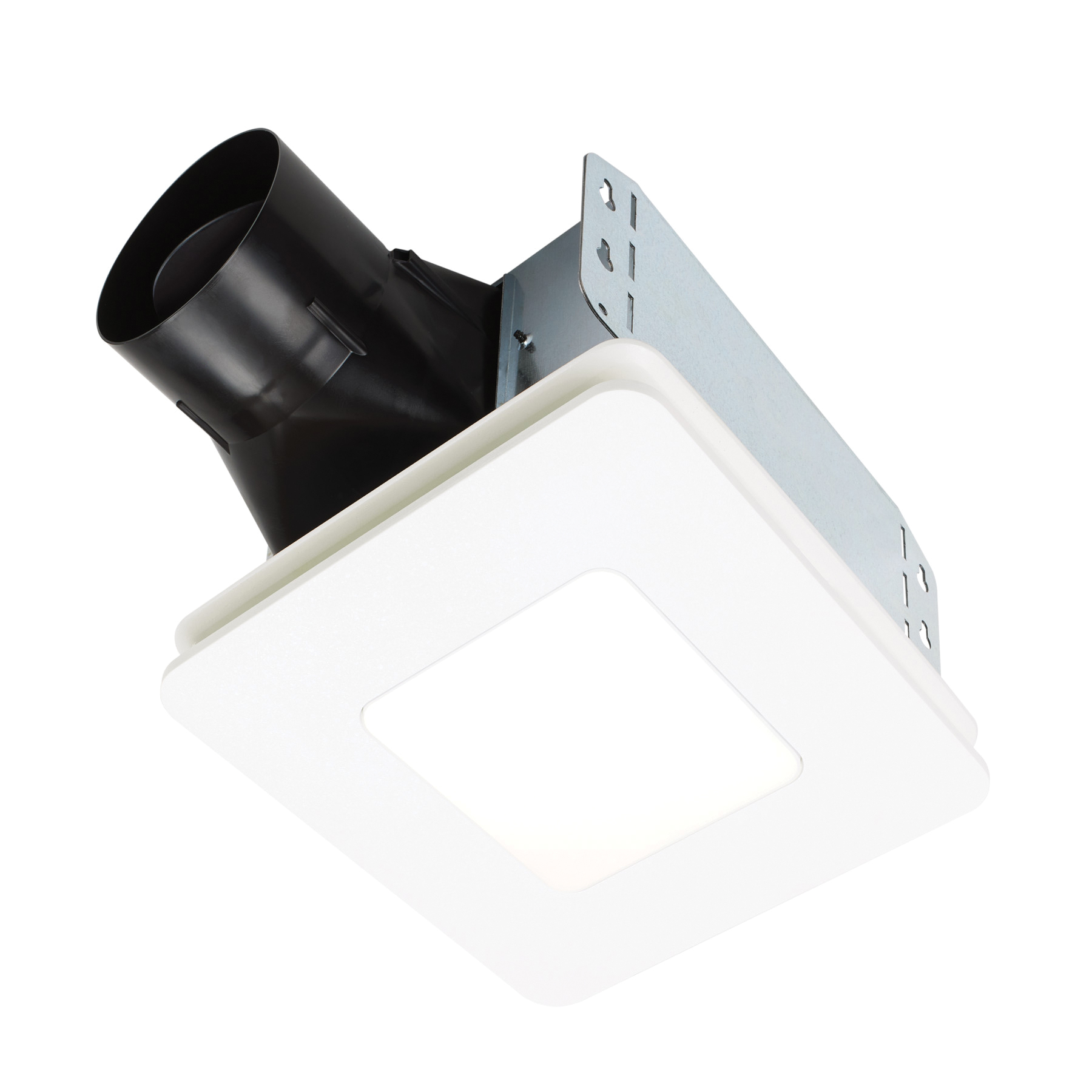 Roomside Series BEL6 Bathroom Exhaust Fan, 0.6 A, 120 V, 60 cfm Air, 0.9 sones, LED Lamp, 4 in Duct, White