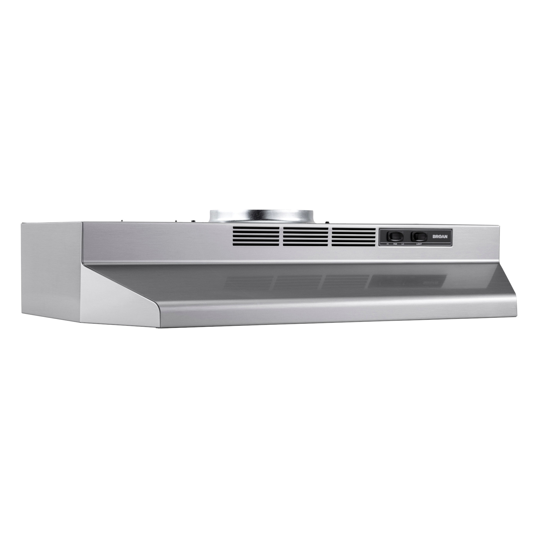 F40000 Series F4030SF Under-Cabinet Range Hood, 230 cfm, 2850 rpm Fan, Convertible Vent, 30 in W, 17-1/2 in D
