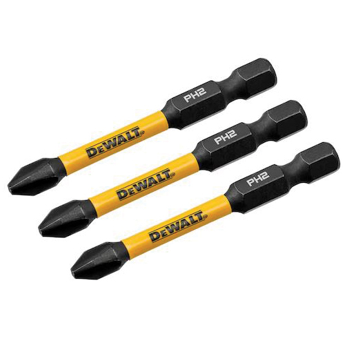DEWALT FLEXTORQ DWAF1SQ2IR10 Impact Screwdriver Bit, #2 Drive, Square Drive, 1/4 in Shank, Hex Shank, 1 in L, Steel