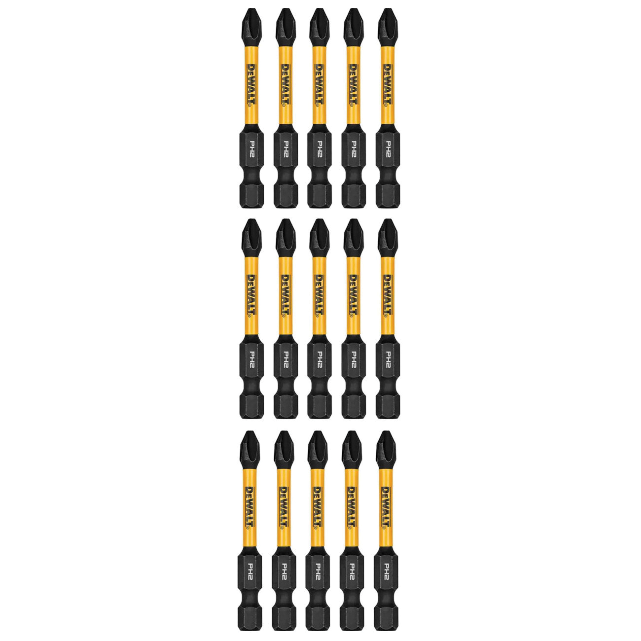 FLEXTORQ DWAF2PH2IR15 Impact Screwdriver Bit, #2 Drive, Phillips Drive, 1/4 in Shank, Hex Shank, 2-1/4 in L