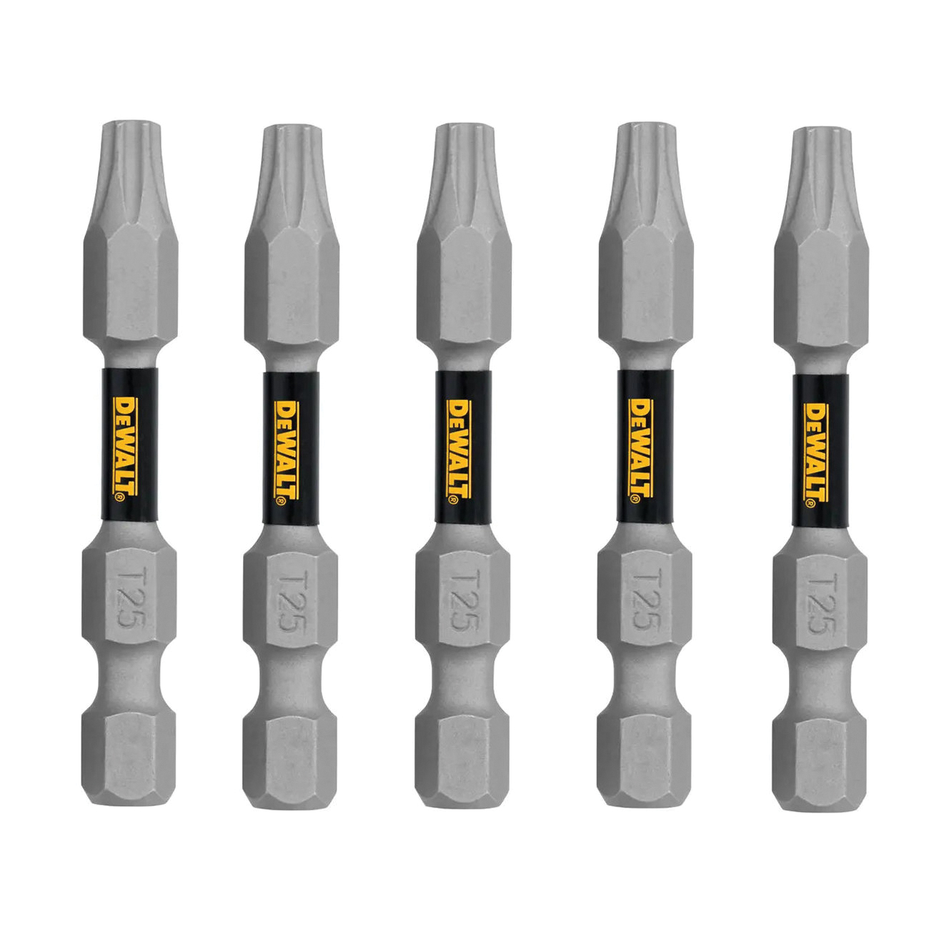 TOUGHGRIP DWAF2TX25TG5 Screwdriver Bit, #25 Drive, Torx Drive, 1/4 in Shank, Hex Shank, 2 in L, Steel