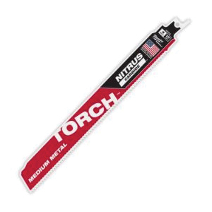 Torch 48-00-6252 Reciprocating Saw Blade, 1 in W, 9 in L, 10 TPI, Carbide Cutting Edge