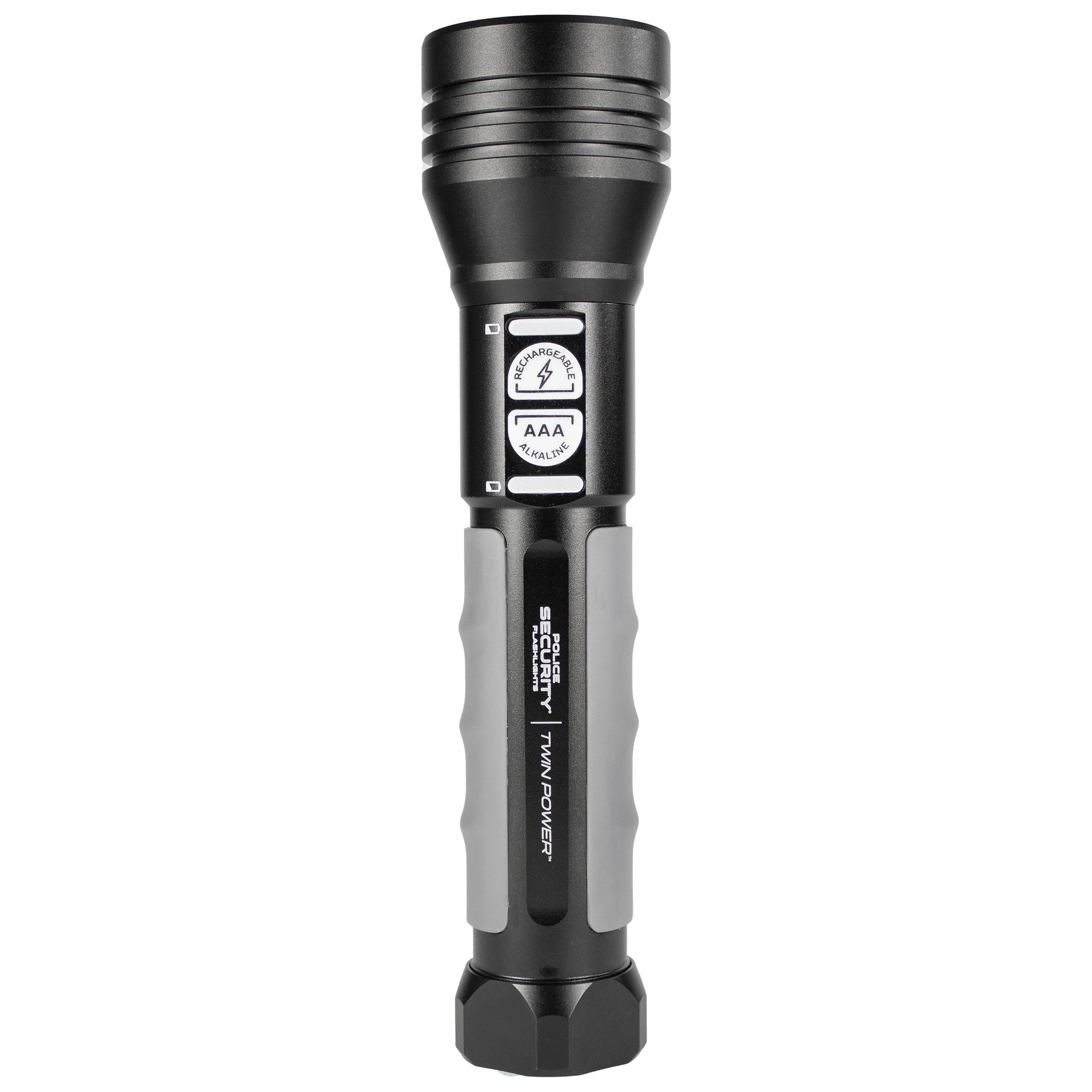 Police Security Twin Power Series 97948 Flashlight, AAA Battery, Alkaline, Lithium-Ion Battery, LED Lamp, 4 hr Run Time - 2
