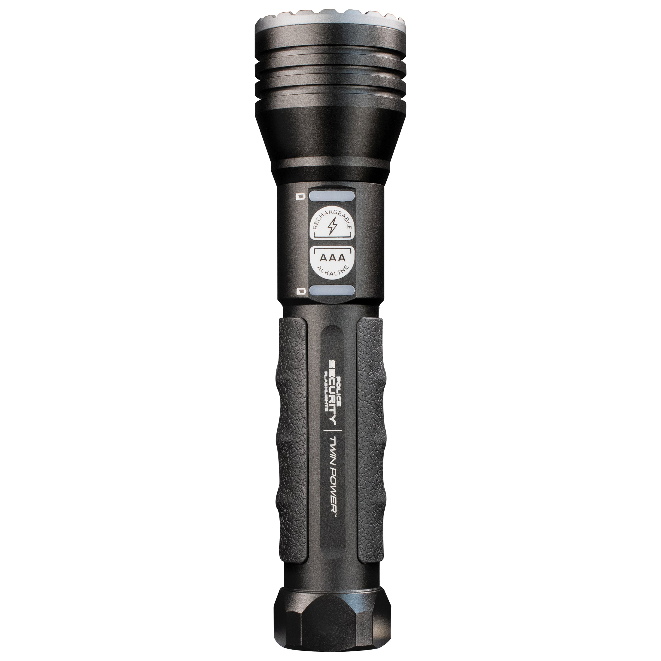 Police Security Twin Power Series 97741 Flashlight, AAA Battery, Alkaline, Lithium-Ion Battery, LED Lamp, 5 hr Run Time - 2