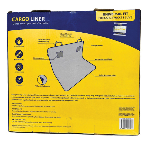 Kole Imports AM505 Cargo Liner Trunk Cover, Black - 2