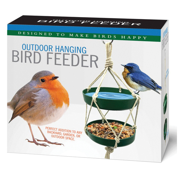Kole Imports AB998 Hanging Bird Feeder and Waterer, Macrame, 24 in H - 2