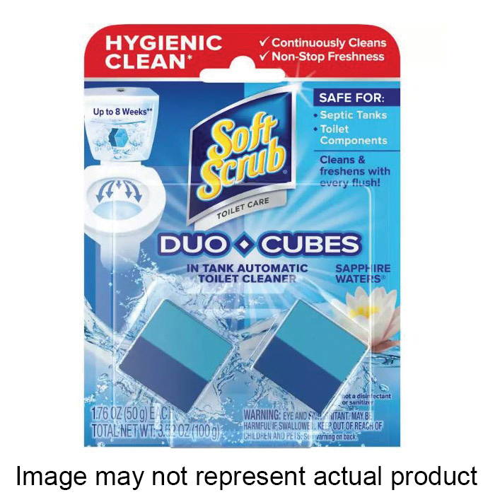 Duo-Cubes Series 2645868 In-Tank Automatic Toilet Cleaner, 1.76 oz, Sapphire Watters, Dark Blue/Light Blue