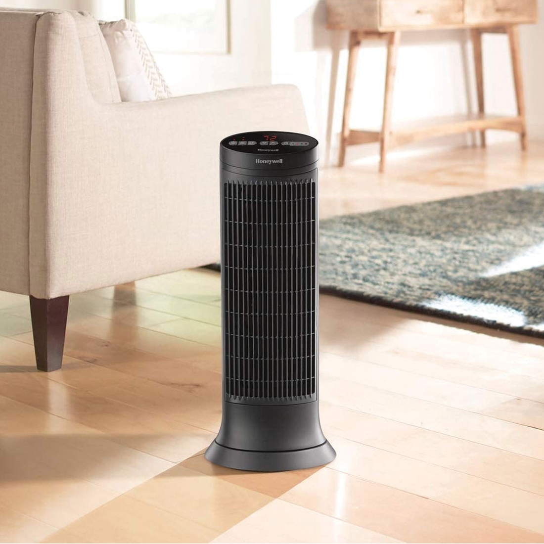 Honeywell HCE322V Digital Tower Heater, 12.5 A, 120 V, 1500 W, 2-Heat Setting, Dark Gray - 5