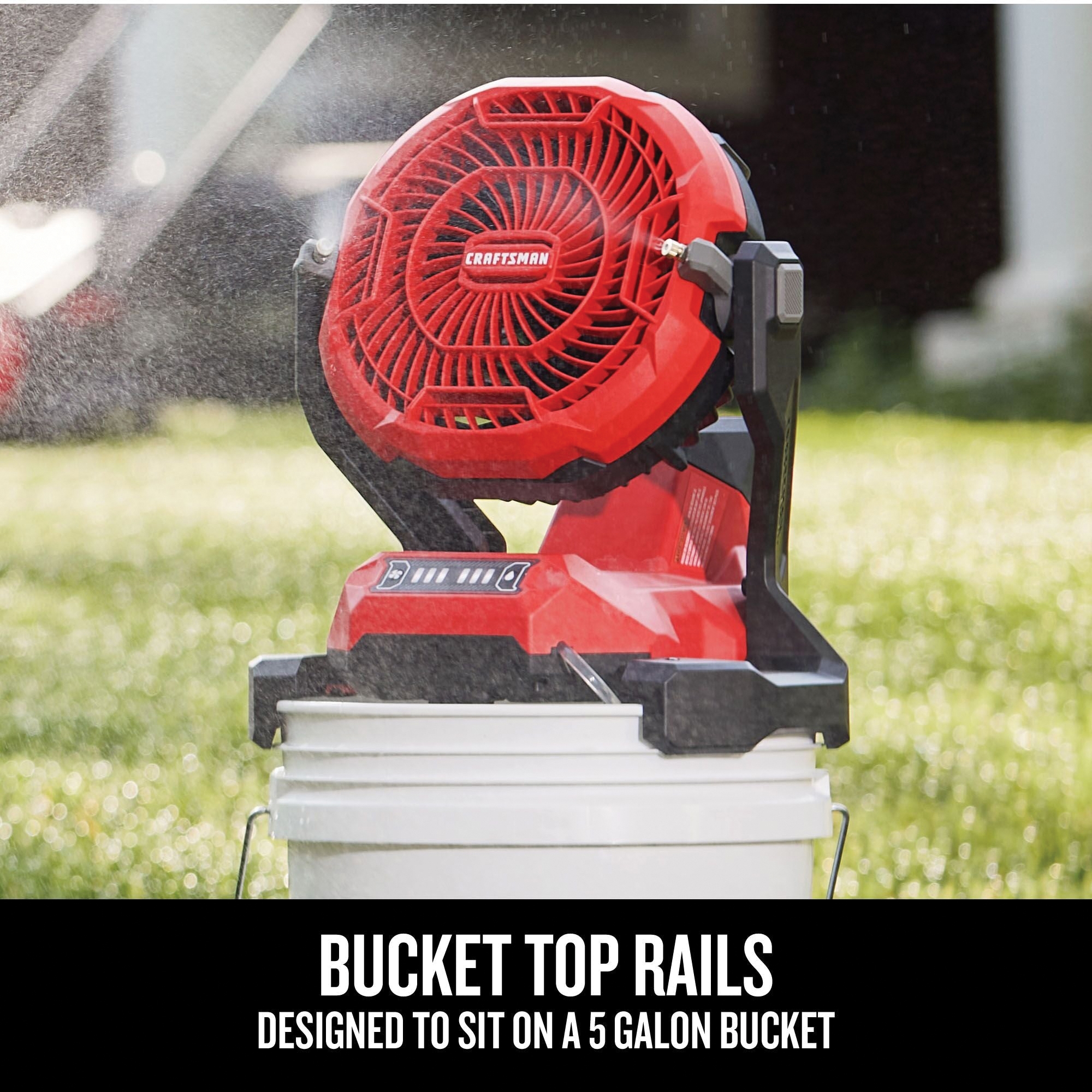 Cordless Misting Fan, Craftsman, 20 V, 1.5 Ah, 515 cfm, 3-Speed, Tool Only - 3