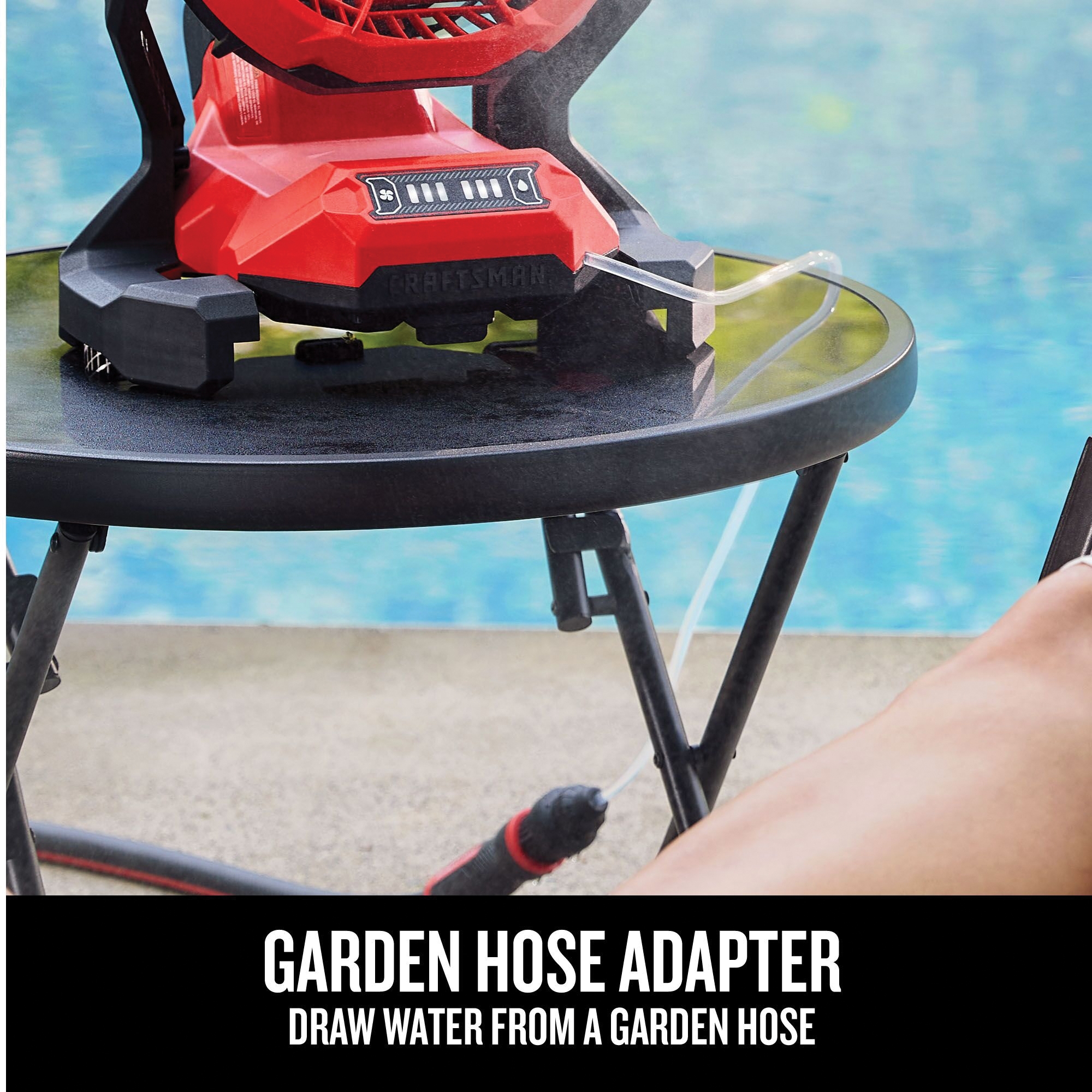 Cordless Misting Fan, Craftsman, 20 V, 1.5 Ah, 515 cfm, 3-Speed, Tool Only - 4