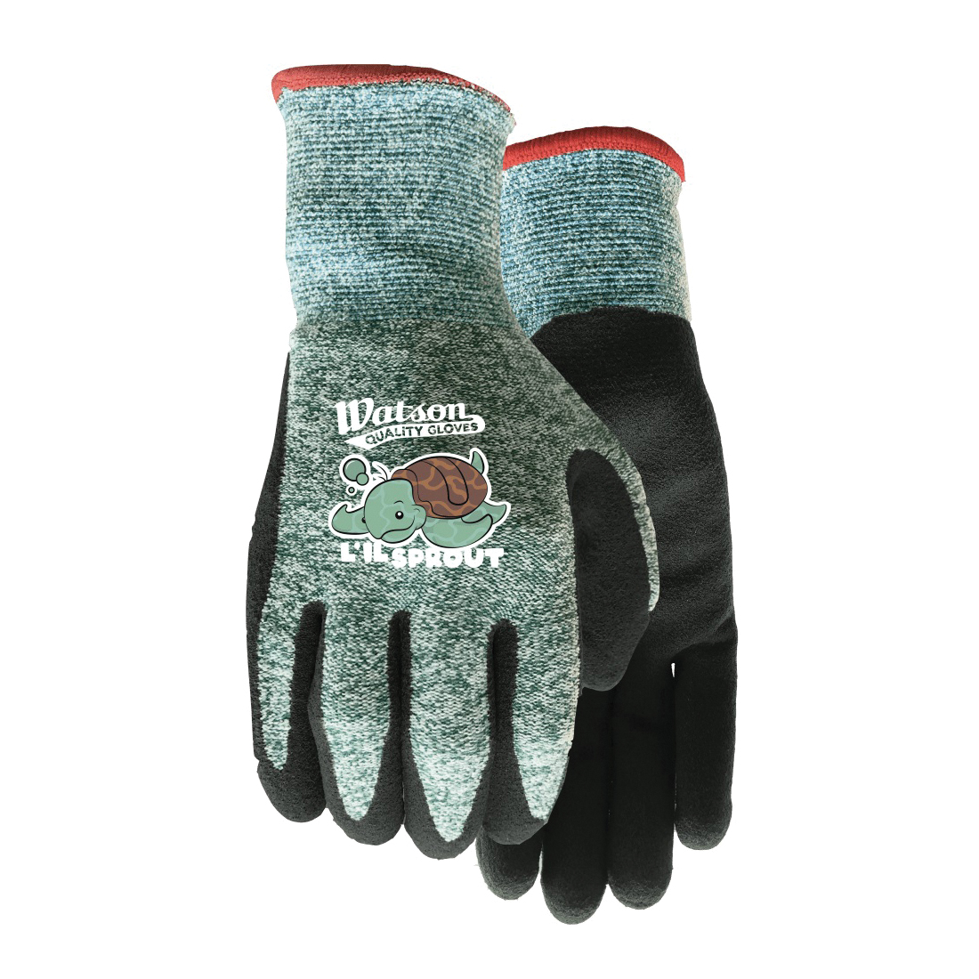 Home Grown Lil Sprout Series 6170-XXS Coated Gloves, 2XS, Snug-Fit Seamless Knit Wrist Cuff, Latex Coating