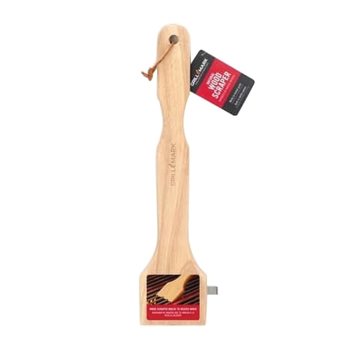 Grill Scraper, Grillmark, 4-1/4 in W Brush, Wood Handle, 16 in L - 1