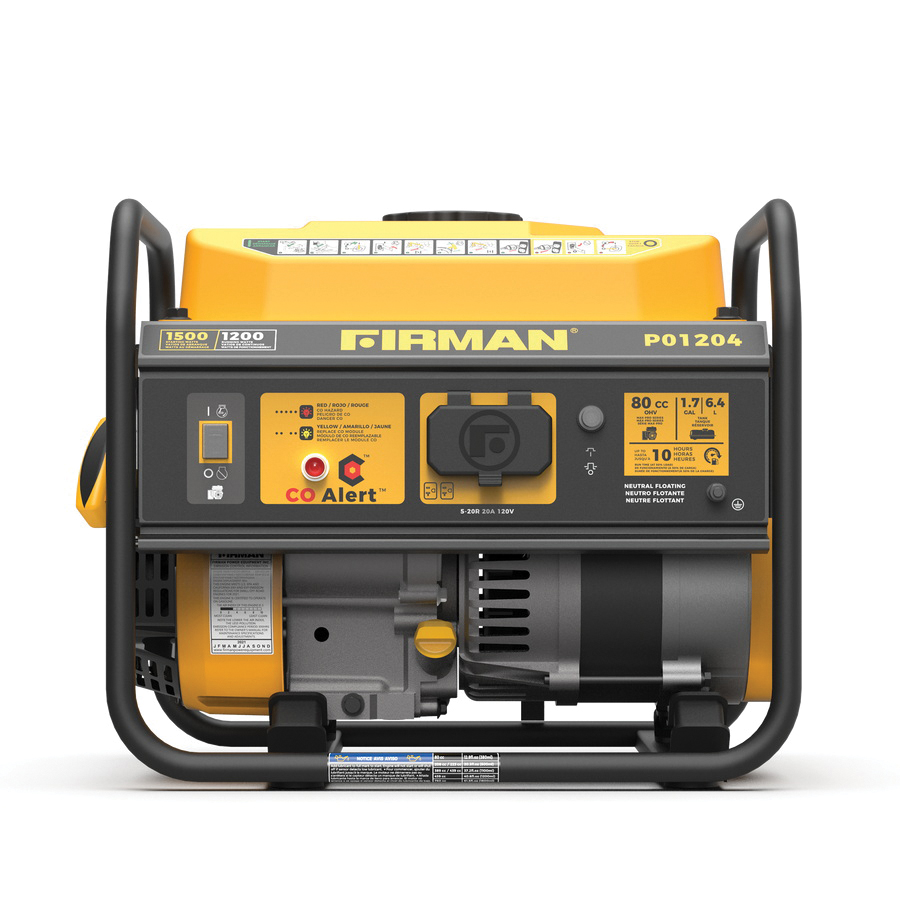 Firman Performance Series P01204 Portable Generator, 30 A, 120 V, 1200 w,Gas, 10 hr Run Time, Recoil Start - 3