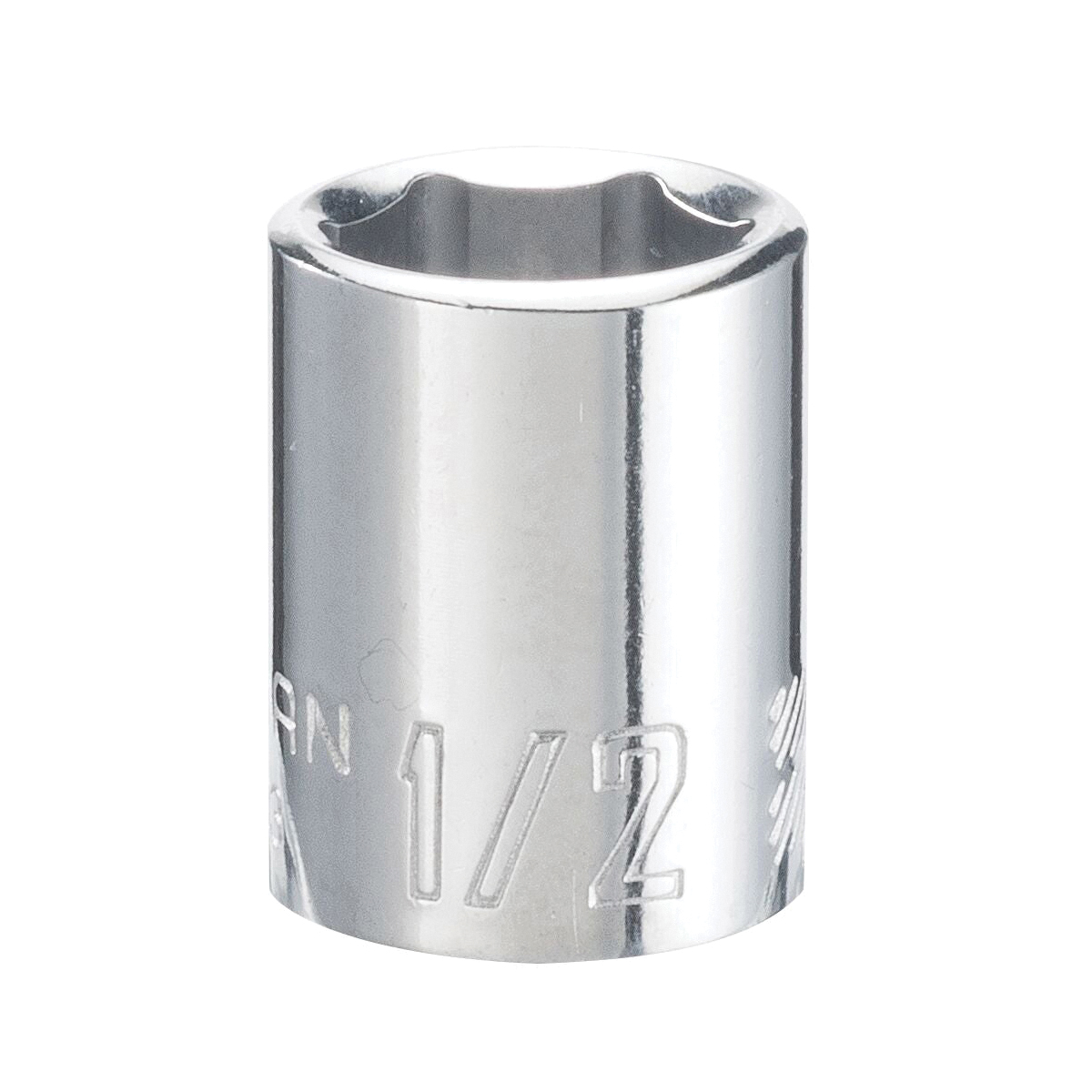 CMMT43003 Socket, 1/2 in Socket, 3/8 in Drive, 6-Point, Steel, Polished Chrome