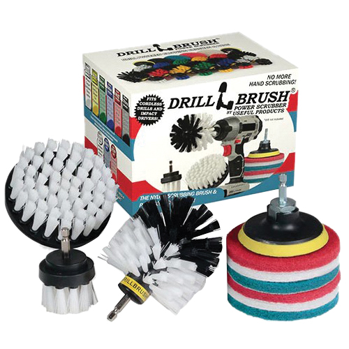 S-W42O-P4-2WRB-3V-QC-DB Drill Brush Set, Nylon/Polypropylene Bristle