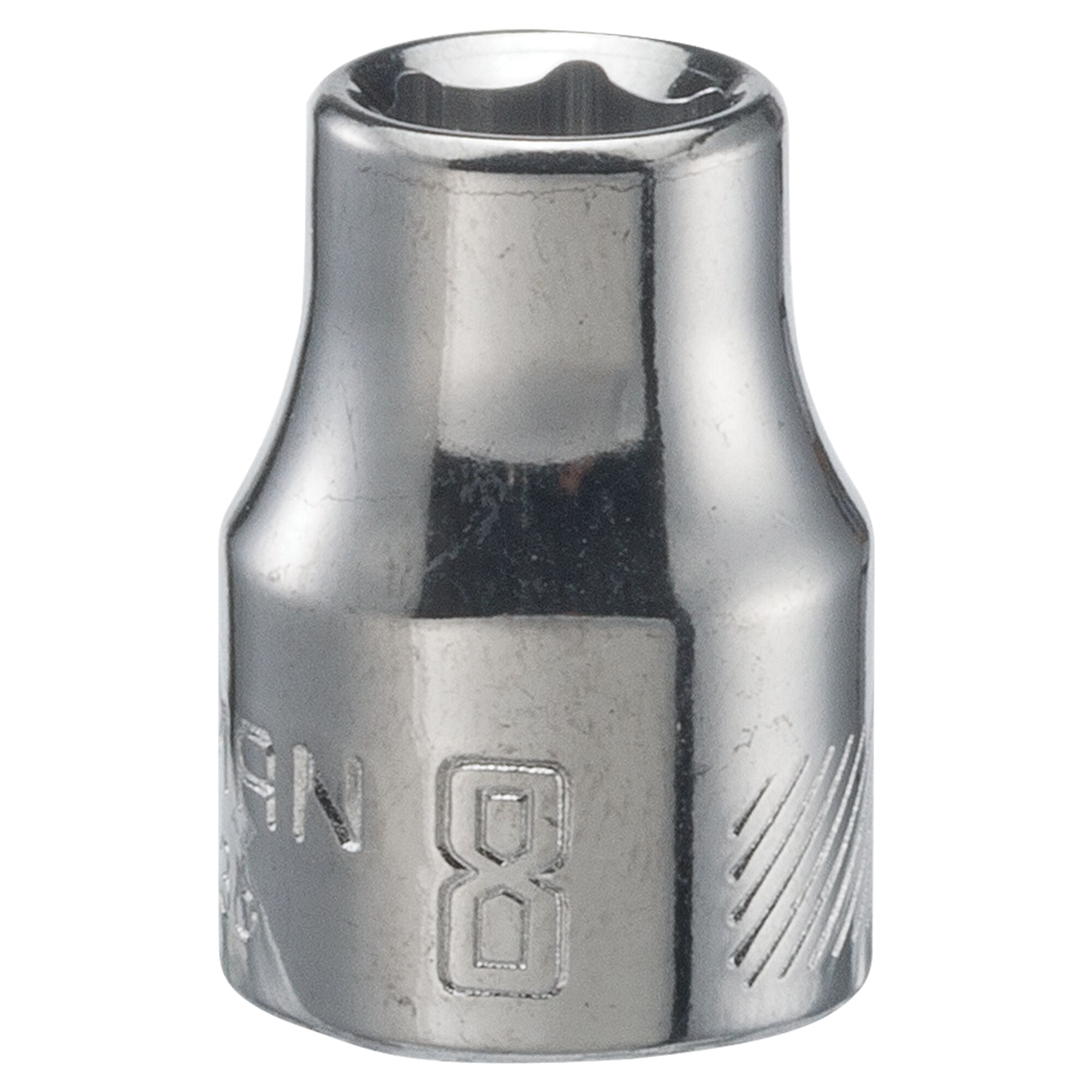 CMMT43536 Socket, 8 mm Socket, 3/8 in Drive, 6-Point, Steel, Polished Chrome
