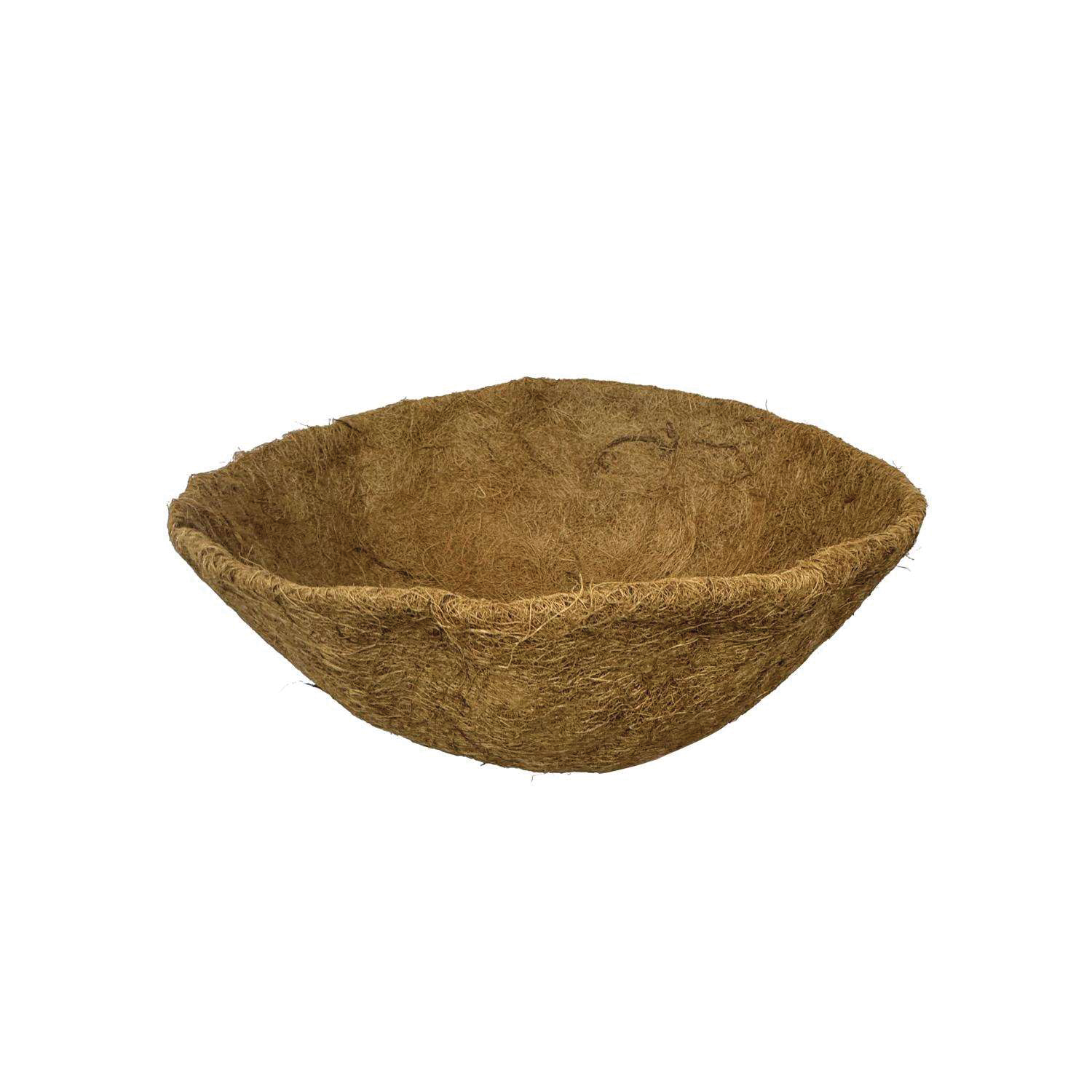 7035853 Basket Liner, 12 in Dia, Round, Coco Fiber, Brown