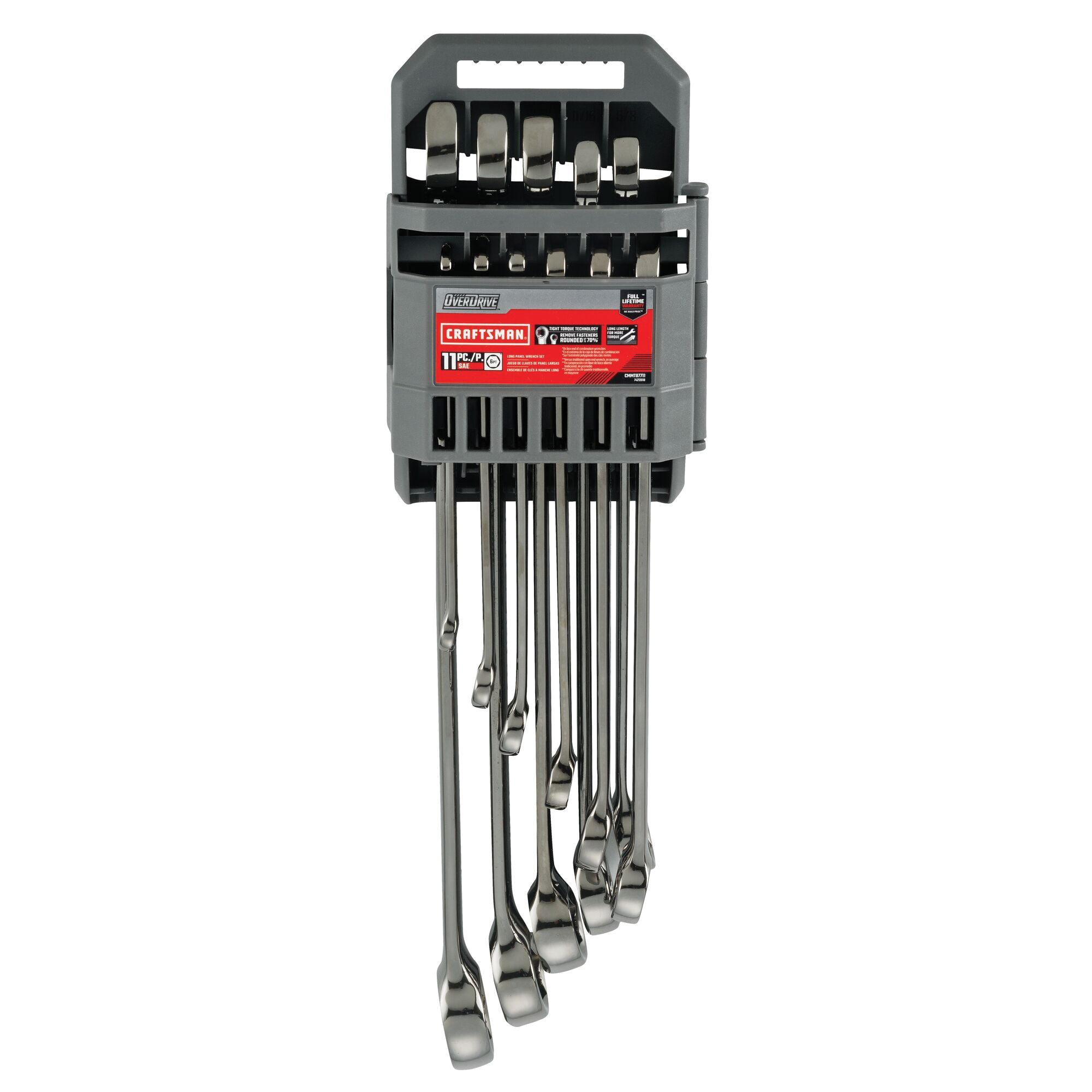 OVERDRIVE CMMT87711 Wrench Set, 11-Piece, Steel, Polished Chrome, Silver