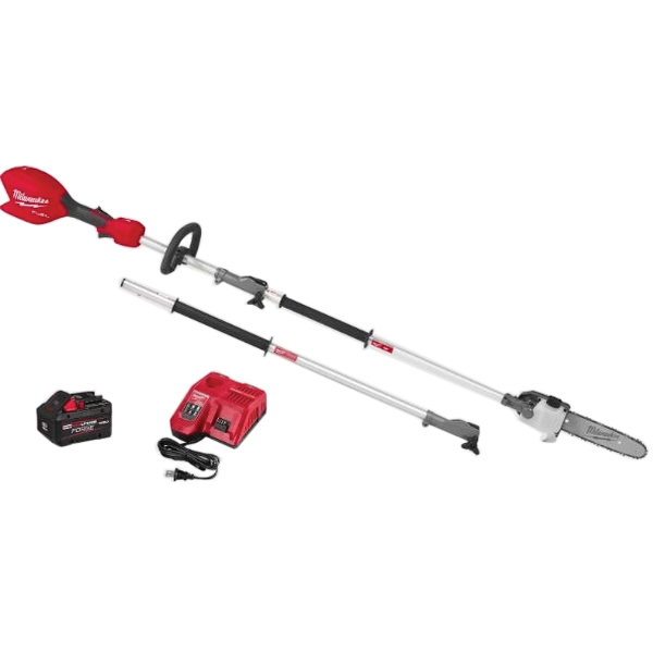 Milwaukee M18 FUEL 3016-21PS Pole Saw Kit, 18 V, Aluminum Blade, Glass Filled Nylon Pole, Over Mold Handle, 10 in OAL - 1