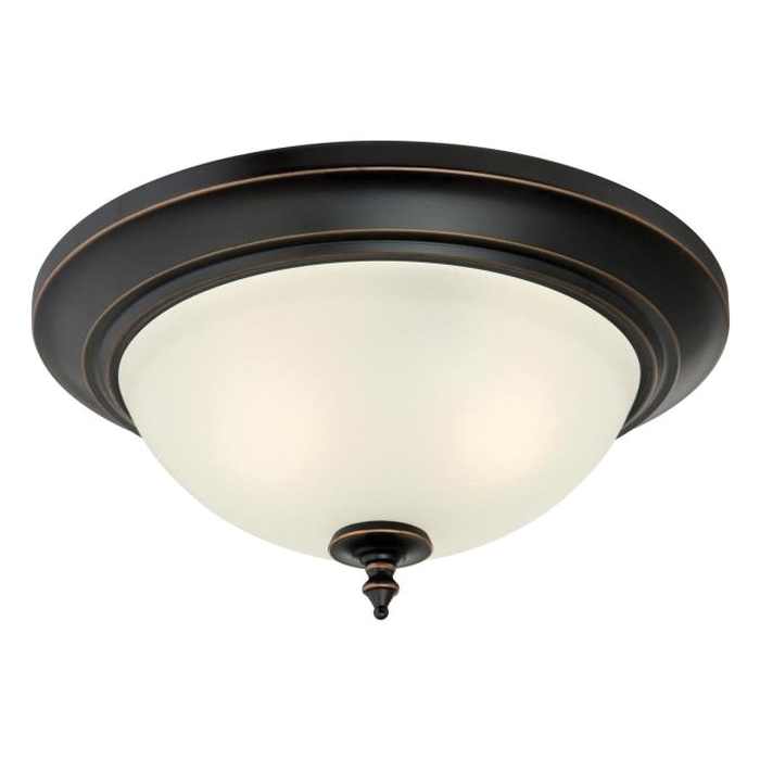 Harwell Series 6304800 Flush-Mount Lighting, 120 V, 60 W, 2-Lamp, Incandescent, LED Lamp, Metal Fixture