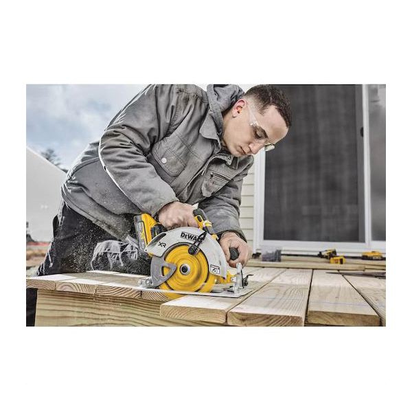 DEWALT DWA261224 Circular Saw Blade, 6-1/2 in Dia, 5/8 in Arbor, 24-Teeth, Tungsten Carbide Cutting Edge