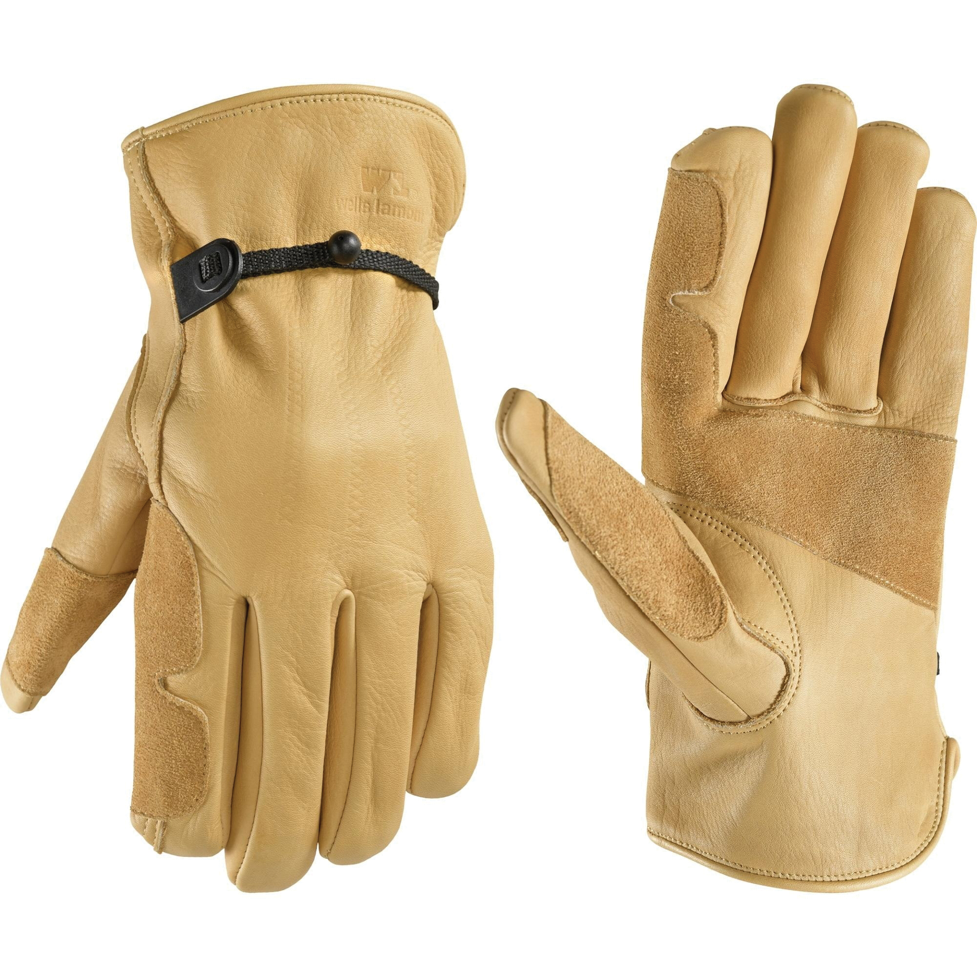 1140-L Gloves, Men's, L, Keystone Thumb, Adjustable Wrist, Ball and Tape Cuff, Cowhide Leather, Brown/Tan