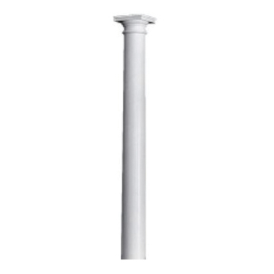 45064 Column, 9 ft H, Round, Tapered, Fiberglass Reinforced Polymer, White
