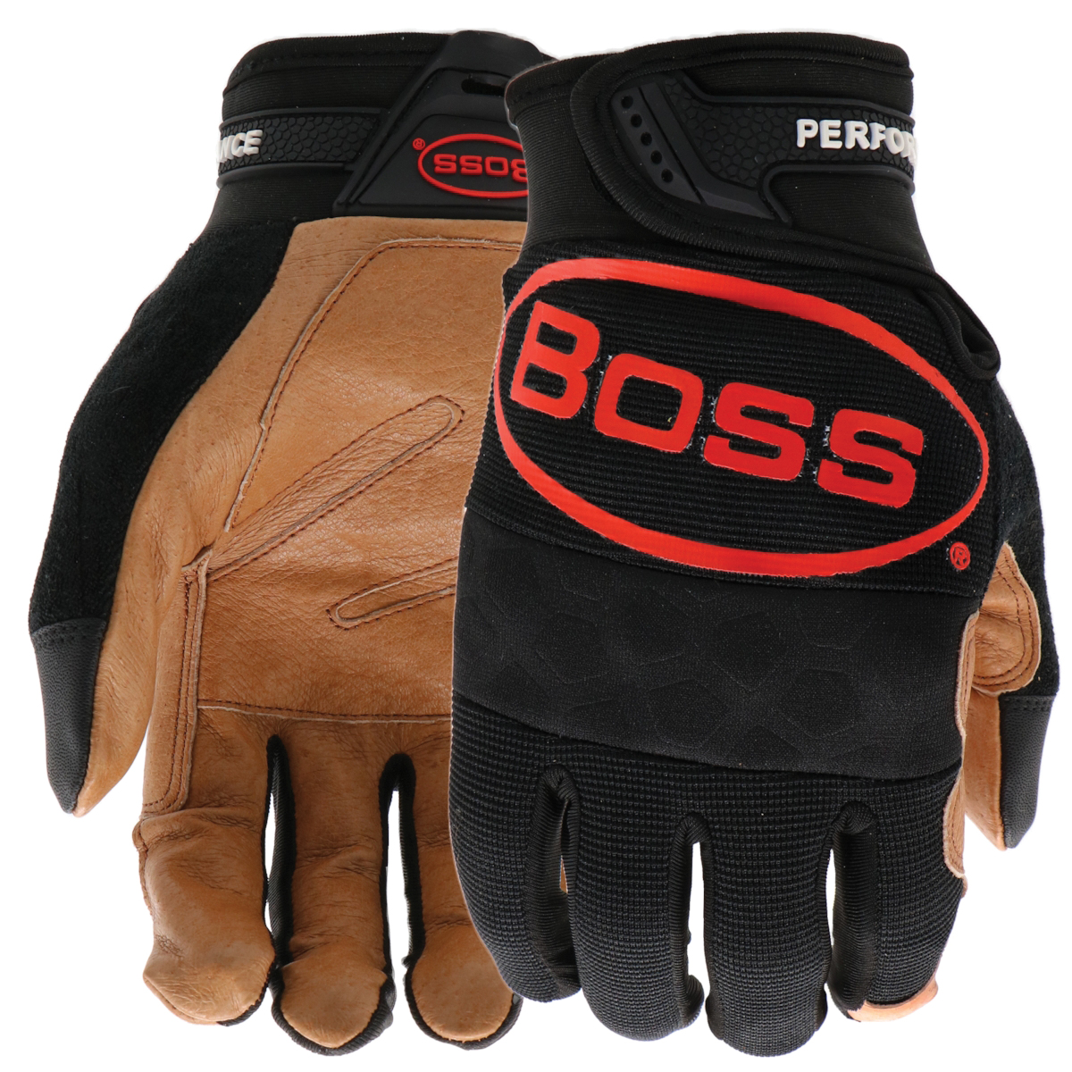 Job Master B51111-XL Work Gloves, Men's, XL, Reinforced Thumb, Hook and Loop Wrist, Slip-On, Spandex, Black