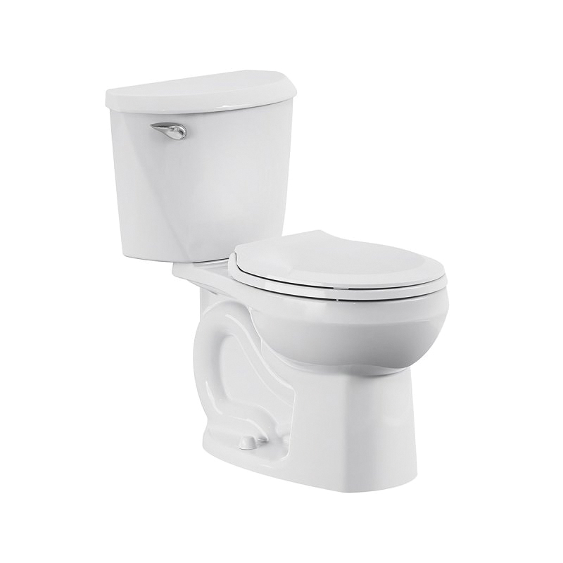 736DA001.020 Complete Toilet, Round Front Bowl, 1.6 gpf Flush, 12 in Rough-In, 15 in H Rim, White