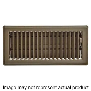 RG3653 Floor Register, 2-1/4 in L, 10 in W, Steel, Chocolate, Powder-Coated