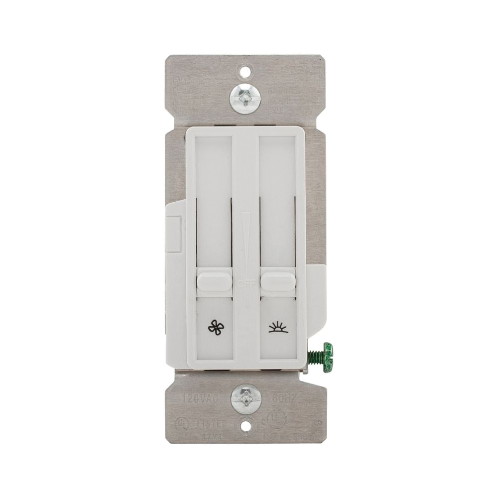 SDC15-W Dimmer and Fan Speed Controller, 1 -Pole, 120 V, White