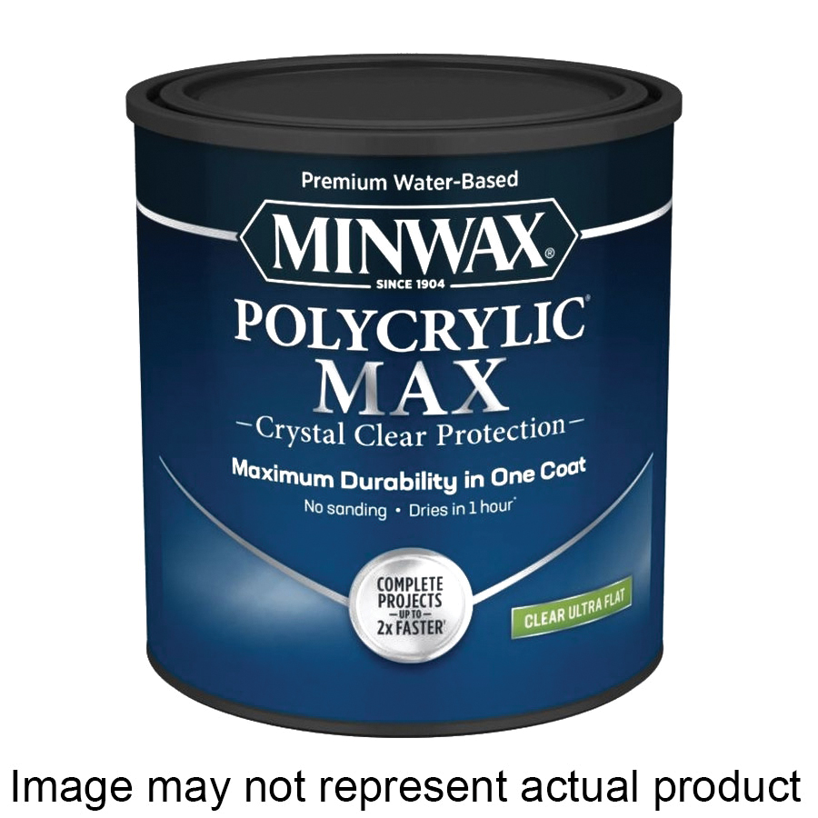 Polycrylic 611115555 Interior Wood Stain, Satin, Clear, Liquid, 1 qt