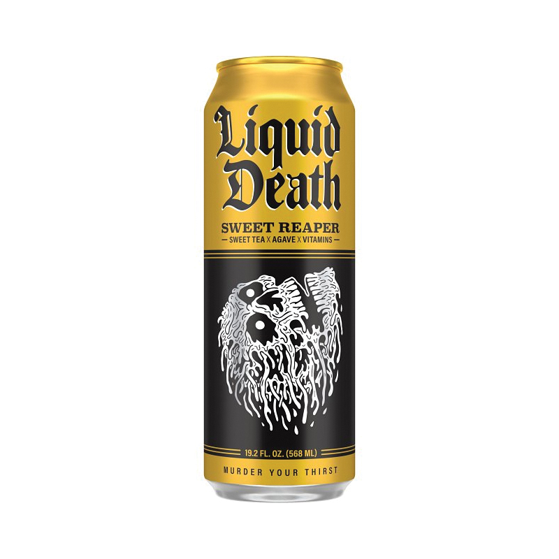 Liquid Death 1700022 Iced Tea, Sweet Reaper, 19.2 oz Can - 1