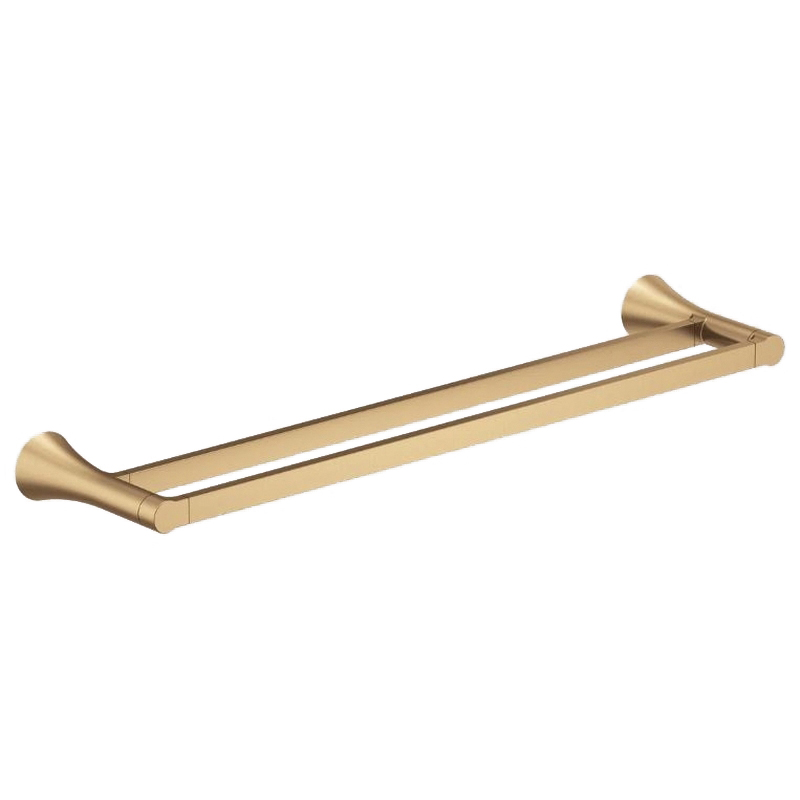 Mikah Series Y0722BZG Double Towel Bar, 24 in L Rod, Zinc, Bronze, Wall
