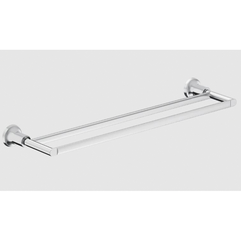 Zyla Series Y1622CH Double Towel Bar, 24 in L Rod, Zinc, Chrome, Wall